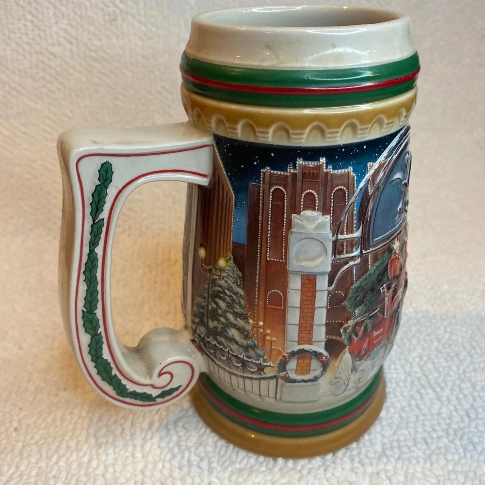 Budweiser Clydesdales‎ Beer Stein Collectible Vintage Ceramic 1997